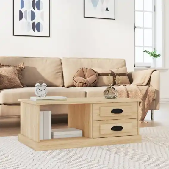 Stolik kawowy, dąb sonoma, 90x50x35 cm, materiał drewnopochodny Lumarko! - Hurtownia wielobranżowa Lumarko Oferta czasowa